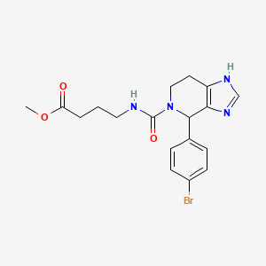 molecular formula C18H21BrN4O3 B6613215 methyl 4-({[4-(4-bromophenyl)-1,4,6,7-tetrahydro-5H-imidazo[4,5-c]pyridin-5-yl]carbonyl}amino)butanoate CAS No. 1040692-92-9
