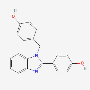 Phenol, 4-((2-(4-hydroxyphenyl)-1H-benzimidazol-1-yl)methyl)-