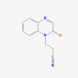 molecular formula C11H9N3O B6613247 3-(2-oxoquinoxalin-1(2H)-yl)propanenitrile CAS No. 27219-40-5
