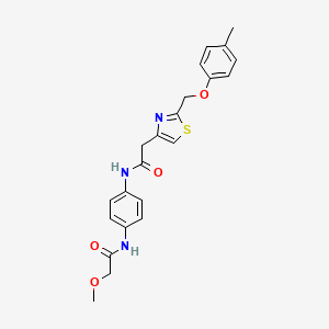 molecular formula C22H23N3O4S B6613301 N-[4-[(2-Methoxyacetyl)amino]phenyl]-2-[(4-methylphenoxy)methyl]-4-thiazoleacetamide CAS No. 1208483-10-6