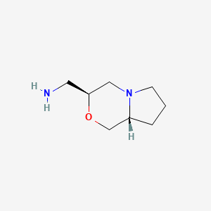 molecular formula C8H16N2O B6613329 [(3S,8aR)-hexahydro-1H-pyrrolo[2,1-c]morpholin-3-yl]methanamine CAS No. 1143524-10-0