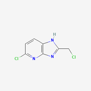 molecular formula C7H5Cl2N3 B6613481 5-chloro-2-(chloromethyl)-3H-imidazo[4,5-b]pyridine CAS No. 807315-05-5