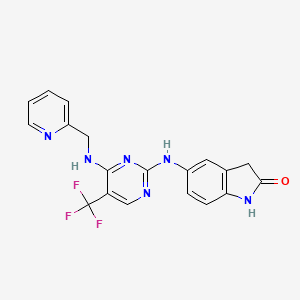 5-(4-(Pyridin-2-ylmethylamino)-5-(trifluoromethyl)pyrimidin-2-ylamino)indolin-2-one