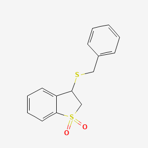 3-(benzylsulfanyl)-2,3-dihydro-1lambda6-benzothiophene-1,1-dione