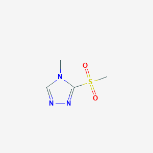 molecular formula C4H7N3O2S B6613564 3-methanesulfonyl-4-methyl-4H-1,2,4-triazole CAS No. 1094755-10-8