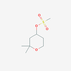 2,2-dimethyloxan-4-yl methanesulfonate