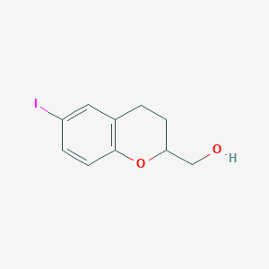 molecular formula C10H11IO2 B6613675 (6-iodo-3,4-dihydro-2H-1-benzopyran-2-yl)methanol CAS No. 868152-17-4