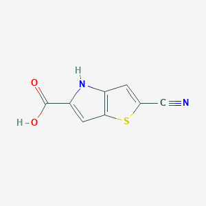 molecular formula C8H4N2O2S B6613745 2-cyano-4H-thieno[3,2-b]pyrrole-5-carboxylic acid CAS No. 332099-48-6