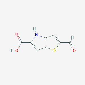 molecular formula C8H5NO3S B6613747 2-formyl-4H-thieno[3,2-b]pyrrole-5-carboxylic acid CAS No. 332099-46-4
