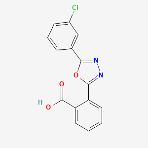 molecular formula C15H9ClN2O3 B6613837 2-(5-(3-Chlorophenyl)-1,3,4-oxadiazol-2-yl)benzoic acid CAS No. 56894-52-1