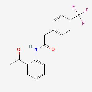 molecular formula C17H14F3NO2 B6613861 N-(2-Acetylphenyl)-2-[4-(trifluoromethyl)phenyl]acetamide CAS No. 89080-89-7