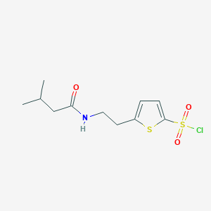 molecular formula C11H16ClNO3S2 B6613953 5-[2-(3-methylbutanamido)ethyl]thiophene-2-sulfonyl chloride CAS No. 1016743-90-0
