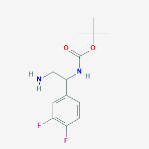 molecular formula C13H18F2N2O2 B6613959 tert-butyl N-[2-amino-1-(3,4-difluorophenyl)ethyl]carbamate CAS No. 1016744-21-0