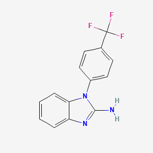 molecular formula C14H10F3N3 B6613993 1-[4-(trifluoromethyl)phenyl]-1H-1,3-benzodiazol-2-amine CAS No. 1038374-39-8