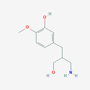 molecular formula C11H17NO3 B6613994 5-[2-(aminomethyl)-3-hydroxypropyl]-2-methoxyphenol CAS No. 1019117-82-8