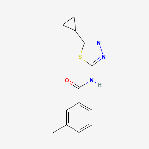 molecular formula C13H13N3OS B6614038 N-(5-cyclopropyl-1,3,4-thiadiazol-2-yl)-3-methylbenzamide CAS No. 571954-81-9