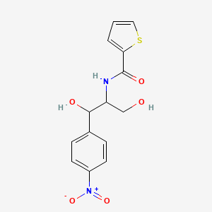 molecular formula C14H14N2O5S B6614078 N-[2-Hydroxy-1-(hydroxymethyl)-2-(4-nitrophenyl)ethyl]-2-thiophenecarboxamide CAS No. 695206-12-3