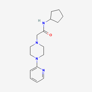 molecular formula C16H24N4O B6614080 N-cyclopentyl-2-[4-(pyridin-2-yl)piperazin-1-yl]acetamide CAS No. 774191-56-9