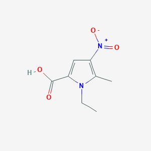 molecular formula C8H10N2O4 B066141 1-Ethyl-5-methyl-4-nitropyrrole-2-carboxylic acid CAS No. 183268-95-3
