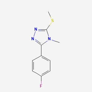 molecular formula C10H10FN3S B6614173 3-(4-Fluorophenyl)-4-methyl-5-(methylthio)-4H-1,2,4-triazole CAS No. 116850-63-6