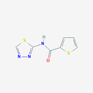 molecular formula C7H5N3OS2 B6614210 N-(1,3,4-thiadiazol-2-yl)thiophene-2-carboxamide CAS No. 73084-05-6