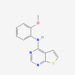 molecular formula C13H11N3OS B6614232 Thieno[2,3-d]pyrimidin-4-amine, N-(2-methoxyphenyl)- CAS No. 781622-52-4