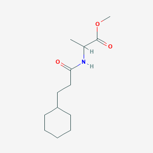 molecular formula C13H23NO3 B6614246 Methyl 2-(3-cyclohexylpropanoylamino)propanoate CAS No. 6049-23-6