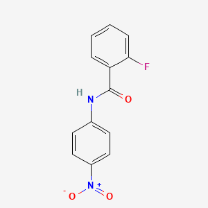 molecular formula C13H9FN2O3 B6614249 2-fluoro-N-(4-nitrophenyl)benzamide CAS No. 350-97-0