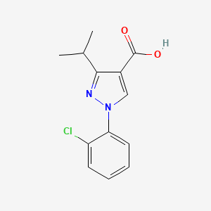 molecular formula C13H13ClN2O2 B6614283 1-(2-chlorophenyl)-3-(propan-2-yl)-1H-pyrazole-4-carboxylic acid CAS No. 1154570-86-1