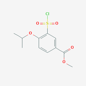 molecular formula C11H13ClO5S B6614292 methyl 3-(chlorosulfonyl)-4-(propan-2-yloxy)benzoate CAS No. 1154326-68-7