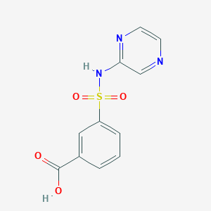 molecular formula C11H9N3O4S B6614298 3-[(pyrazin-2-yl)sulfamoyl]benzoic acid CAS No. 1156726-40-7
