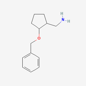 molecular formula C13H19NO B6614301 [2-(benzyloxy)cyclopentyl]methanamine, Mixture of diastereomers CAS No. 1153438-62-0
