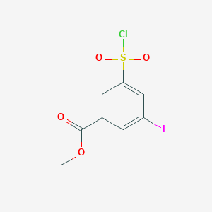 molecular formula C8H6ClIO4S B6614311 methyl 3-(chlorosulfonyl)-5-iodobenzoate CAS No. 1155083-86-5