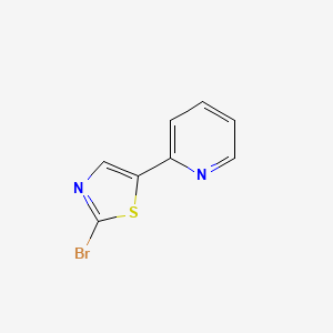 molecular formula C8H5BrN2S B6614331 2-(2-bromo-1,3-thiazol-5-yl)pyridine CAS No. 1215072-14-2