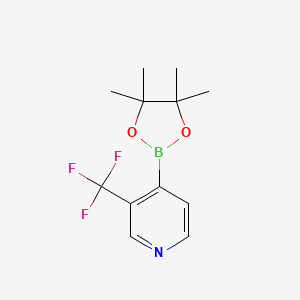 molecular formula C12H15BF3NO2 B6614338 4-(tetramethyl-1,3,2-dioxaborolan-2-yl)-3-(trifluoromethyl)pyridine CAS No. 2020070-33-9