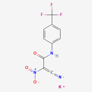 molecular formula C10H5F3KN3O3 B6614354 Potassium 1-cyano-1-nitro-2-oxo-2-((4-(trifluoromethyl)phenyl)amino)ethan-1-ide CAS No. 1263303-96-3