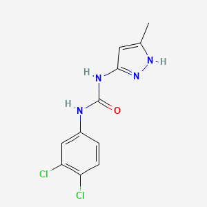 molecular formula C11H10Cl2N4O B6614374 1-(3,4-dichlorophenyl)-3-(3-methyl-1H-pyrazol-5-yl)urea CAS No. 1039053-30-9