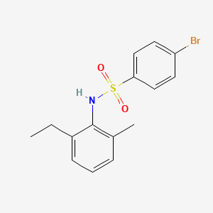 molecular formula C15H16BrNO2S B6614385 4-bromo-N-(2-ethyl-6-methylphenyl)benzenesulfonamide CAS No. 349404-69-9