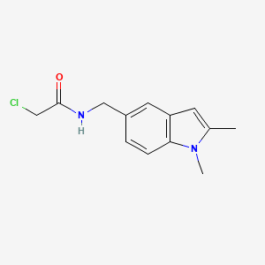 molecular formula C13H15ClN2O B6614400 2-Chloro-N-[(1,2-dimethyl-1H-indol-5-yl)methyl]acetamide CAS No. 70773-11-4