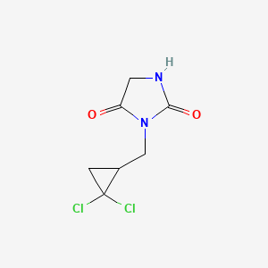 molecular formula C7H8Cl2N2O2 B6614409 3-[(2,2-dichlorocyclopropyl)methyl]imidazolidine-2,4-dione CAS No. 171816-24-3