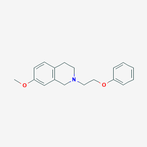 Isoquinoline, 1,2,3,4-tetrahydro-7-methoxy-2-(2-phenoxyethyl)-