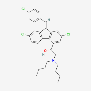 molecular formula C30H32Cl3NO B6614438 2-(dibutylamino)-1-[(9Z)-2,7-dichloro-9-[(4-chlorophenyl)methylene]fluoren-4-yl]ethanol;Lumefantrine CAS No. 204133-10-8