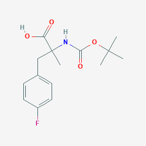 molecular formula C15H20FNO4 B6614482 2-{[(tert-butoxy)carbonyl]amino}-3-(4-fluorophenyl)-2-methylpropanoic acid CAS No. 1691617-57-8