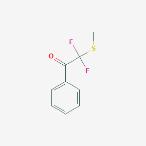 molecular formula C9H8F2OS B066145 2,2-Difluoro-2-(methylthio)-1-phenyl-ethanone CAS No. 192862-16-1