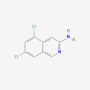 molecular formula C9H6Cl2N2 B6614506 5,7-dichloroisoquinolin-3-amine CAS No. 1260913-38-9