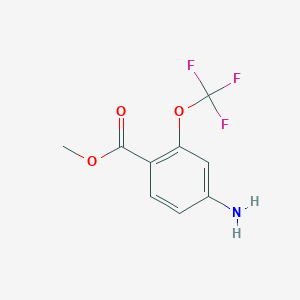 molecular formula C9H8F3NO3 B6614528 methyl 4-amino-2-(trifluoromethoxy)benzoate CAS No. 1260841-12-0