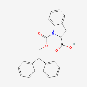 molecular formula C24H19NO4 B6614569 (2R)-1-{[(9H-fluoren-9-yl)methoxy]carbonyl}-2,3-dihydro-1H-indole-2-carboxylic acid CAS No. 2243501-23-5