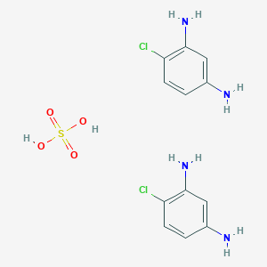 molecular formula C12H16Cl2N4O4S B6614576 bis(4-chlorobenzene-1,3-diamine), sulfuric acid CAS No. 84540-39-6