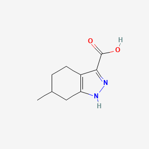 molecular formula C9H12N2O2 B6614639 6-methyl-4,5,6,7-tetrahydro-1H-indazole-3-carboxylic acid CAS No. 856257-22-2