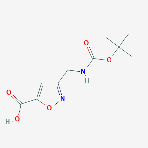 molecular formula C10H14N2O5 B6614648 3-({[(tert-butoxy)carbonyl]amino}methyl)-1,2-oxazole-5-carboxylic acid CAS No. 1095824-01-3